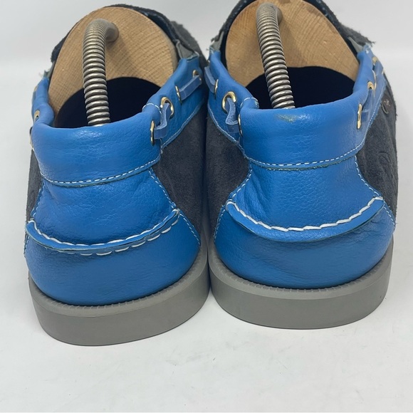 Dije California Loafers Mens 11 Blue Gray Suede Slip On Moccasins Boat Shoes - Picture 10 of 14